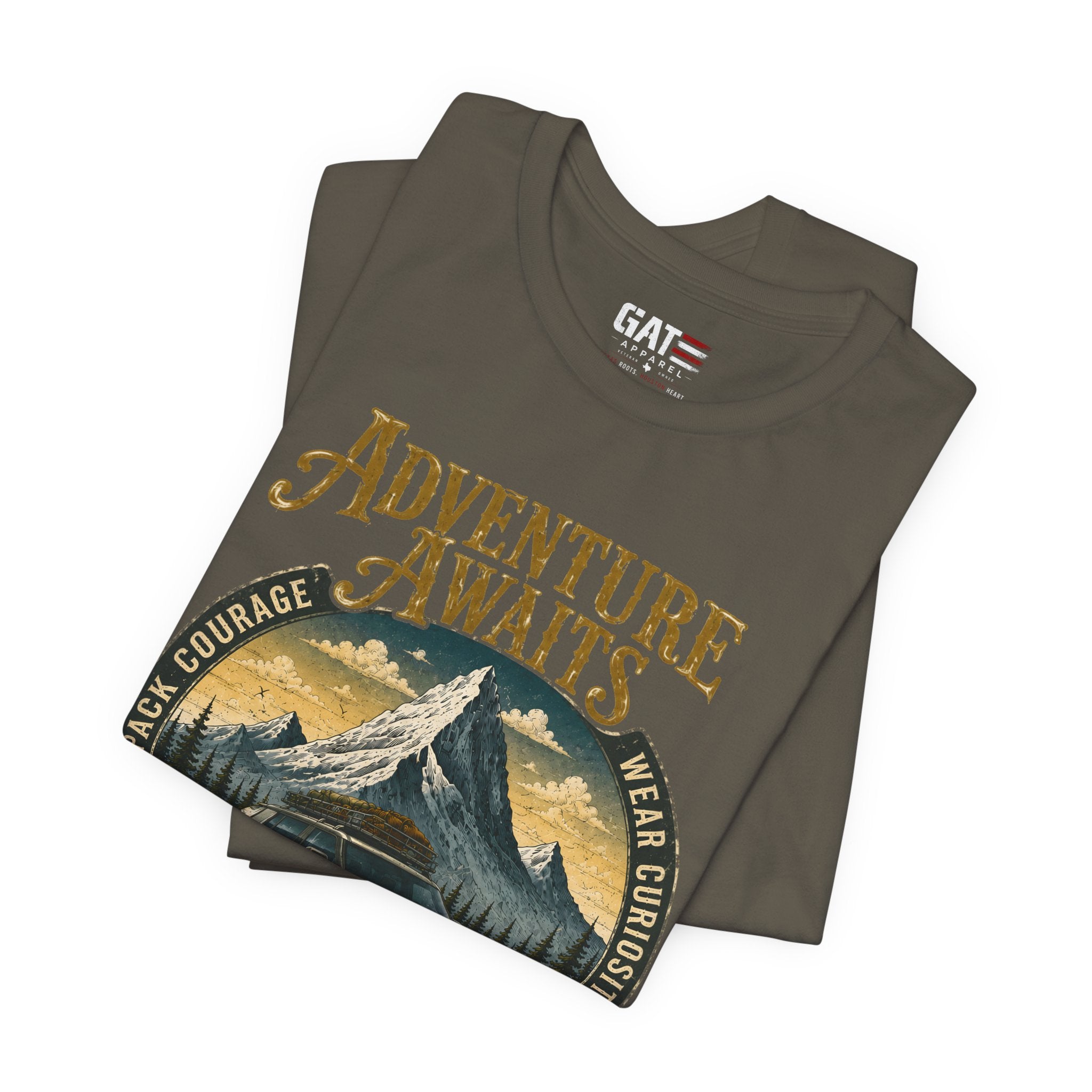 Adventure Awaits Shirt, Rivian Camping, Mountain Adventure Tee, Overlanding Shirt, Off Road SUV Graphic Tee, Outdoor, Nature Lover Shirt