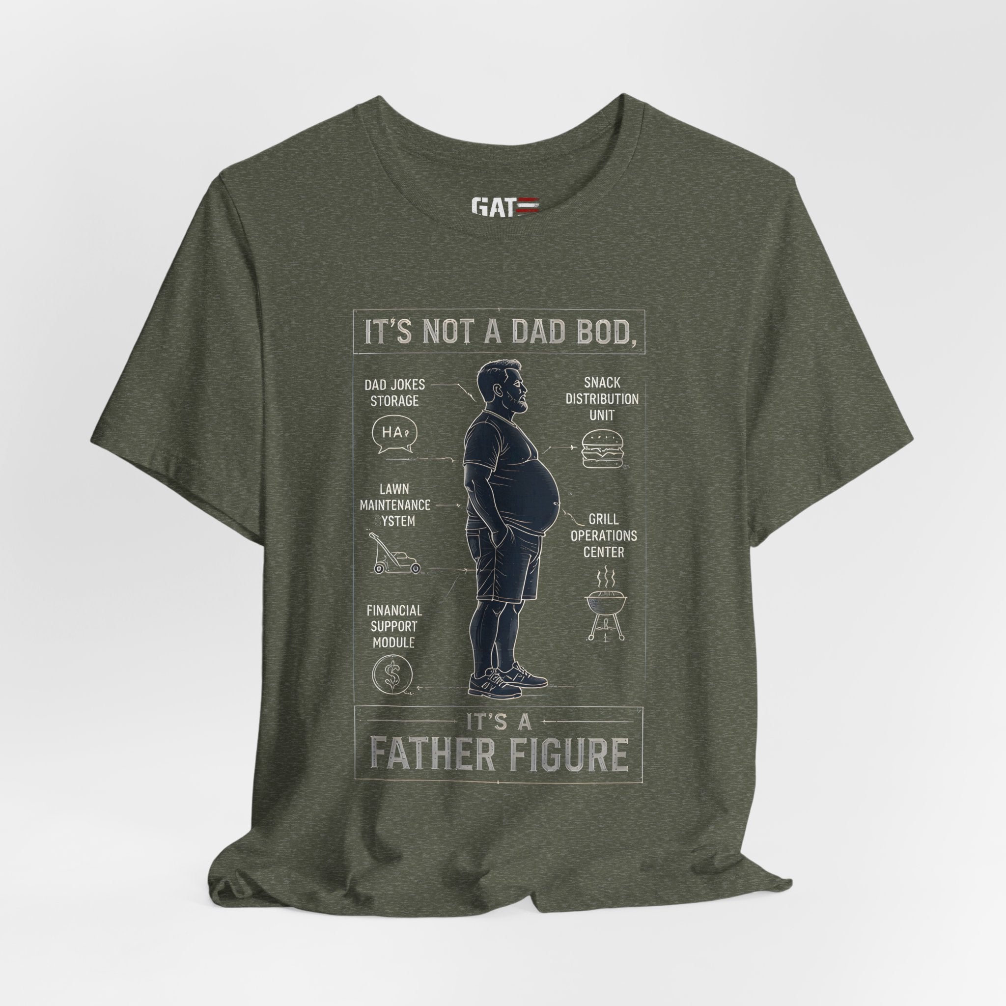 It's Not a Dad Bod It's a Father Figure Shirt | Funny Dad Shirt | Blueprint Dad Bod Tee | Father's Day Gift for Dad | Grill Master Dad Tee