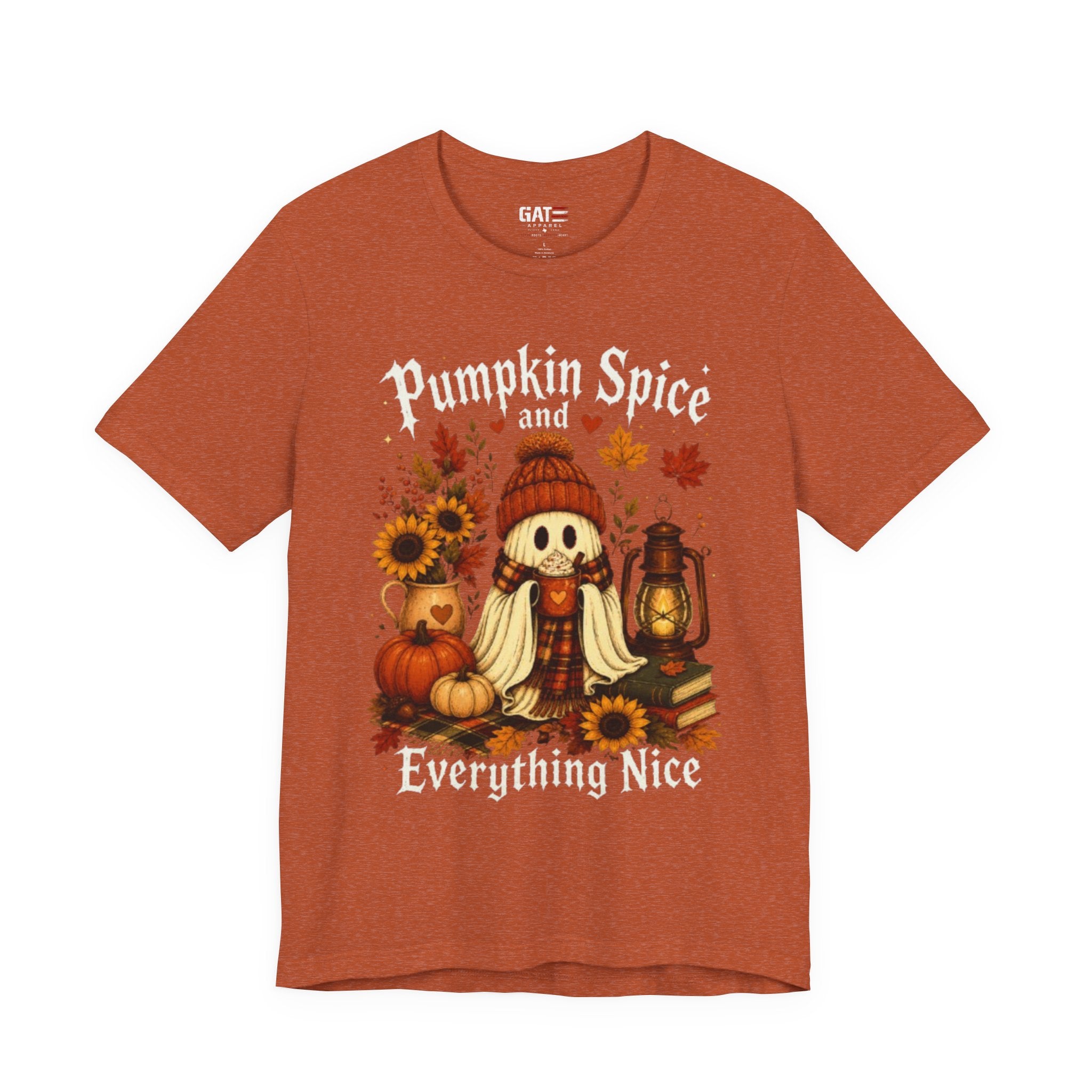 Pumpkin Spice Everything Nice Tee — Fall Scarecrow & Pumpkins Autumn Graphic Shirt