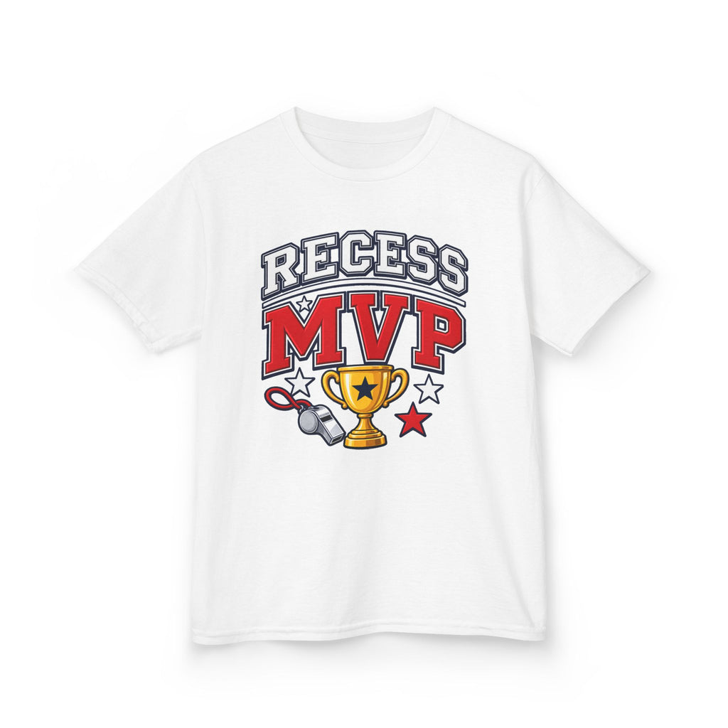 Recess MVP Kids T‑Shirt — Trophy & Whistle Playground Shirt for Boys & Girls
