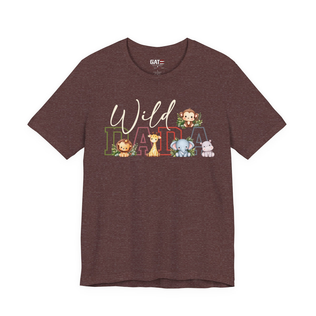 Wild Dada Safari Animals Tee – Cute Jungle Baby Animal Graphic Shirt - product image 12