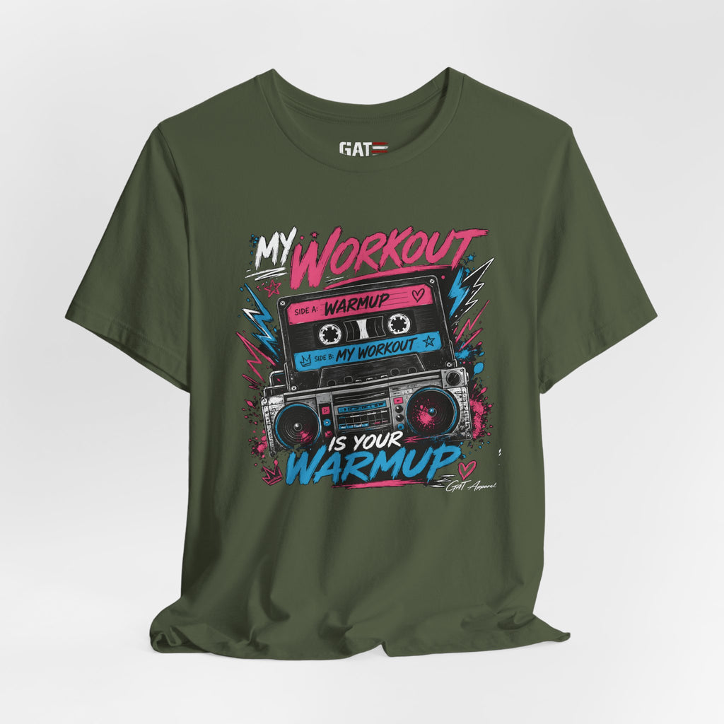 My Workout Is Your Warmup Shirt, Retro Gym Shirt, Women's Workout Tee, Fitness Graphic Shirt, 80s Gym Shirt