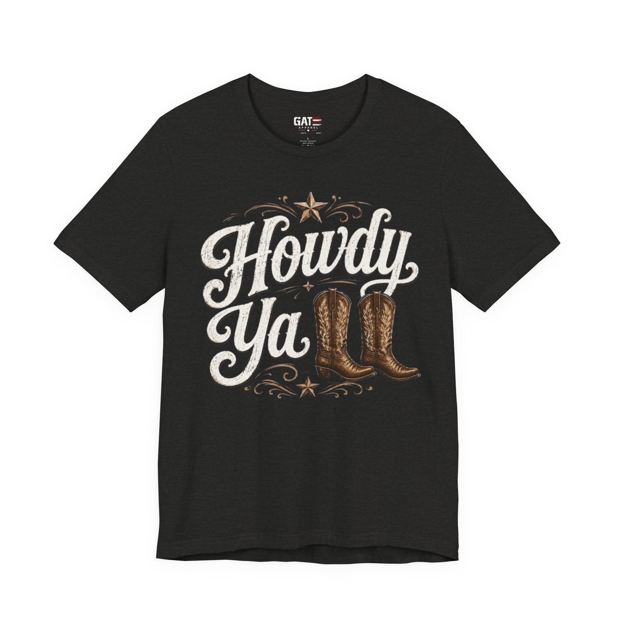 Howdy Ya Cowboy T‑Shirt – Western Boots Graphic Tee