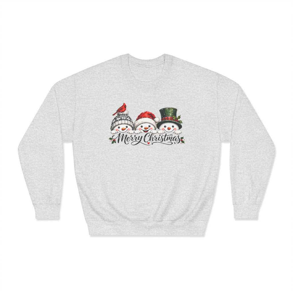 Merry Christmas Snowman Crewneck Sweatshirt - product mockup view 2