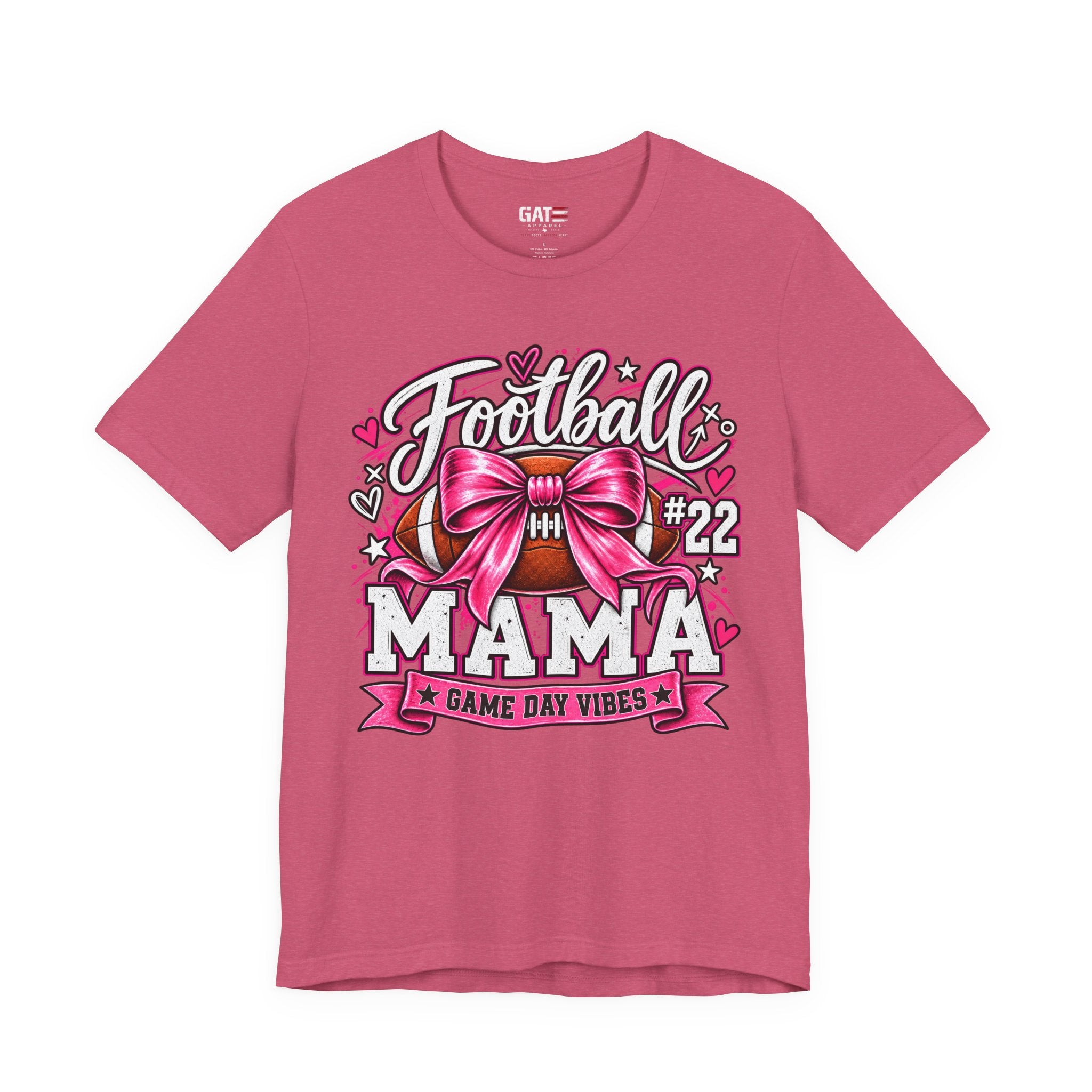 Football Mom Personalized Shirt Custom Player Name Number Helmet Game Day Tee