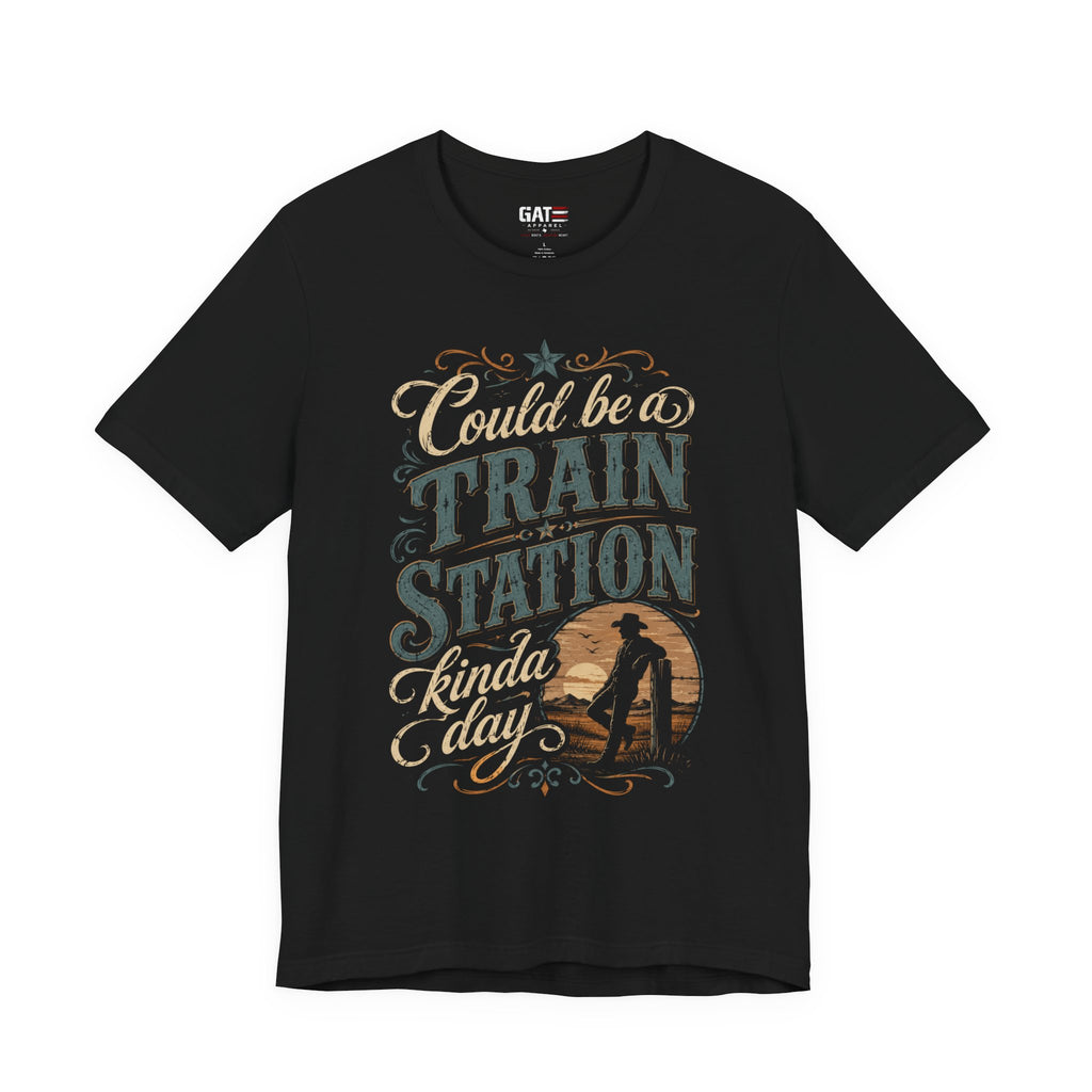 Funny Cowboy Tee | Yellowstone Inspired Western Graphic Shirt | Country Humor Tee, Dutton Ranch, Train Station Shirt, RIP Shirt