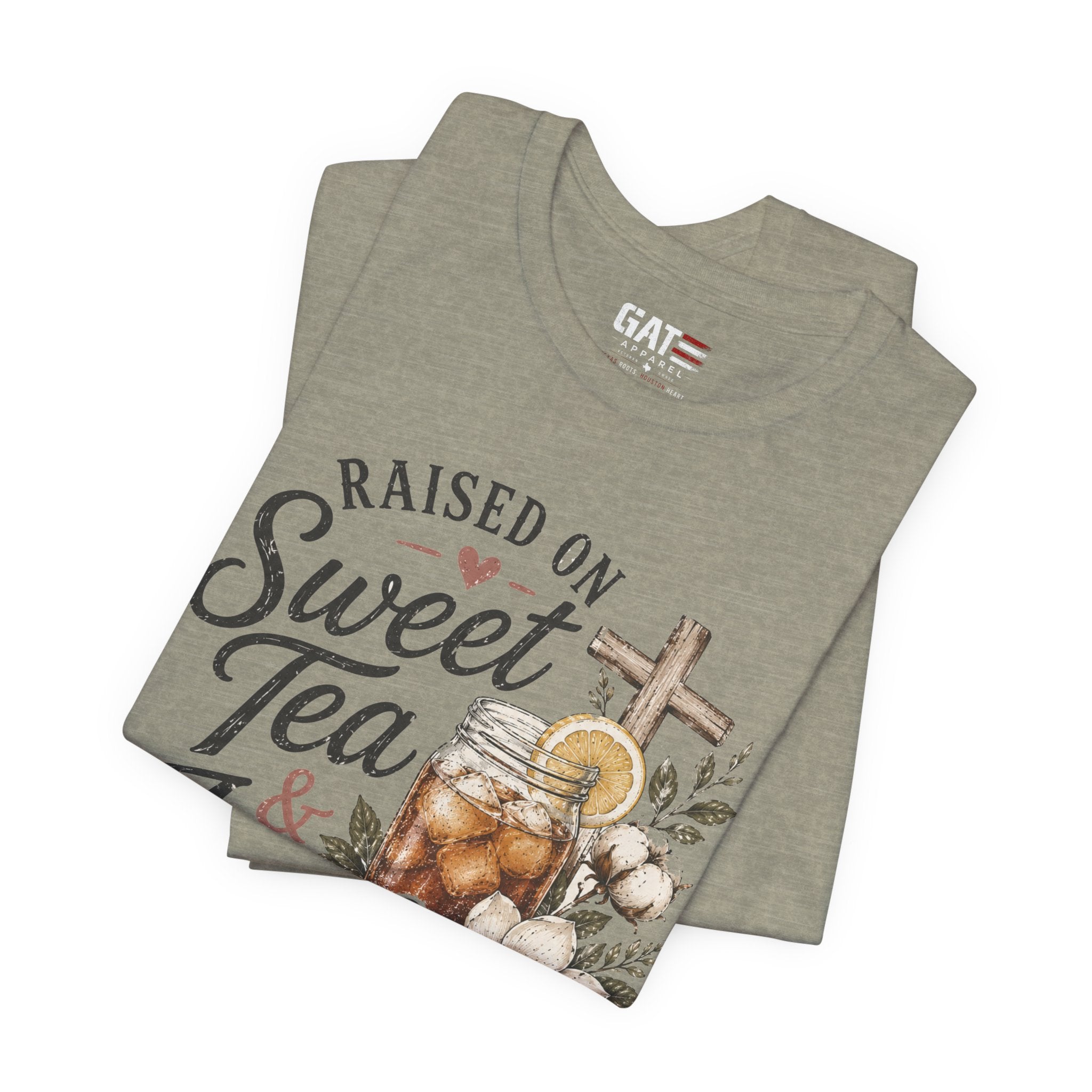 Southern Christian Shirt, Faith Graphic Tee, Sweet Tea Lover Shirt, Country Living Tee, Rustic Farmhouse Gift, Southern Mom Tee