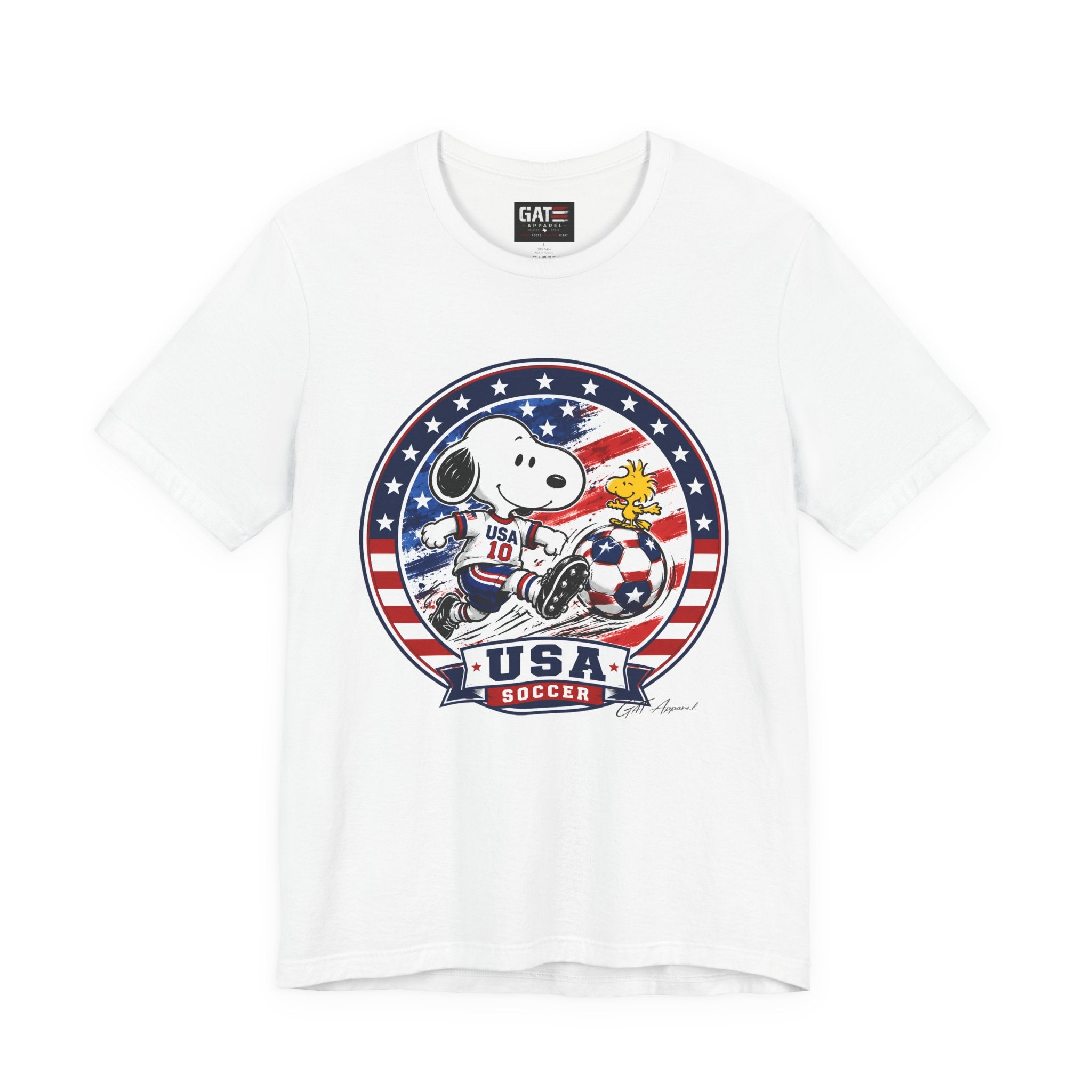 USA Soccer Snoopy Shirt  Patriotic USA Soccer Tee American Flag Design, World Cup, Soccer Fan