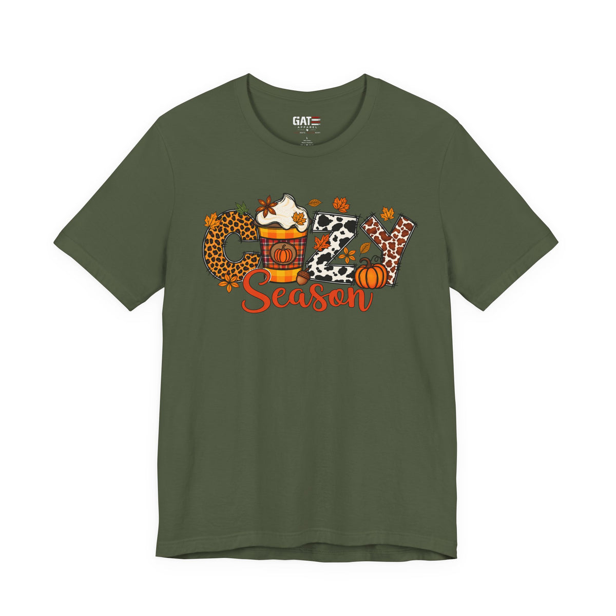 Cozy Season Fall Winter Coffee Shirt - product mockup view 11