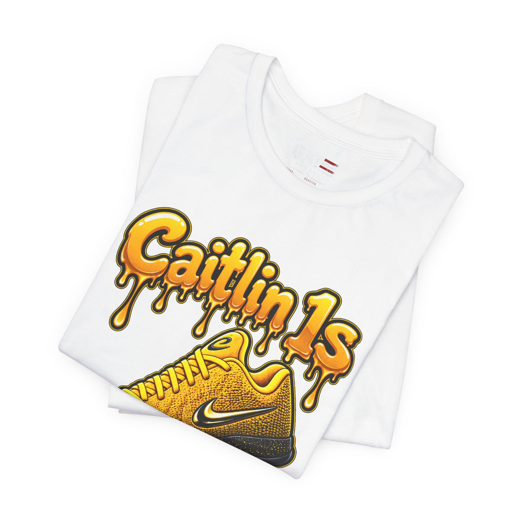 Caitlin Clark Caitlin 1s Iowa Yellow Paint Sneaker Shirt