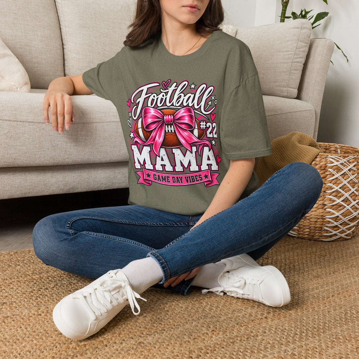 Personalized Football Mom Player Shirt | Custom Name & Number