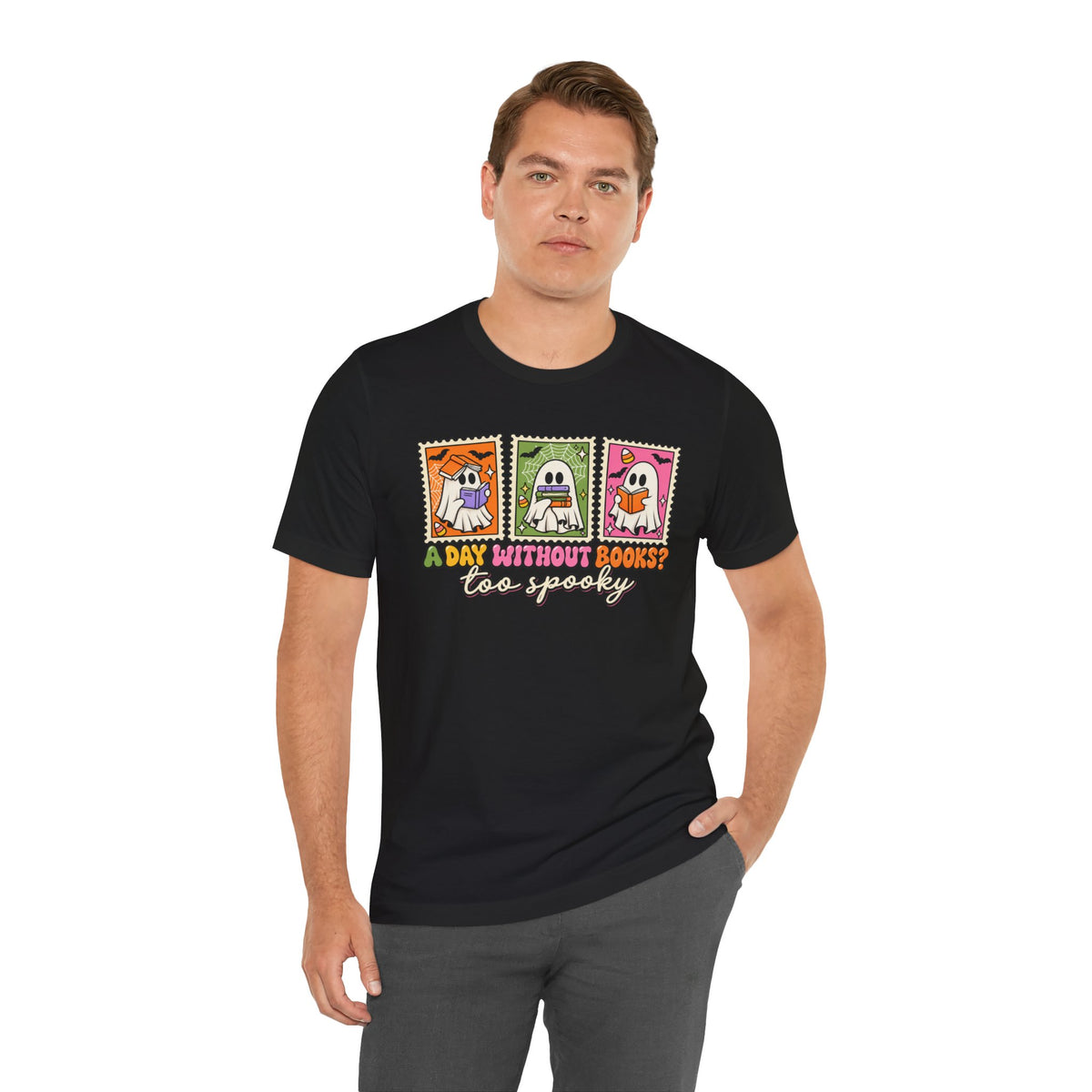 Halloween Book Lover Shirt – A Day Without Books Is Too Spooky – product photo
