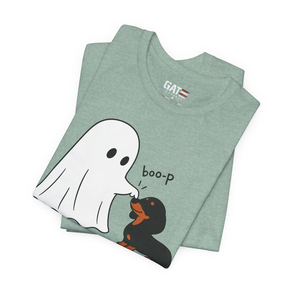 Halloween Ghost & Dachshund — "boo-p" Cute Dog Halloween T-Shirt