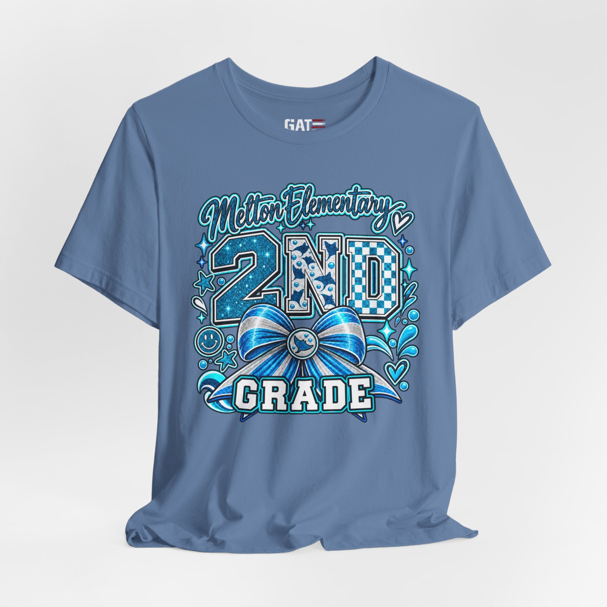 Melton 2nd Grade School T‑Shirt — Bow Design