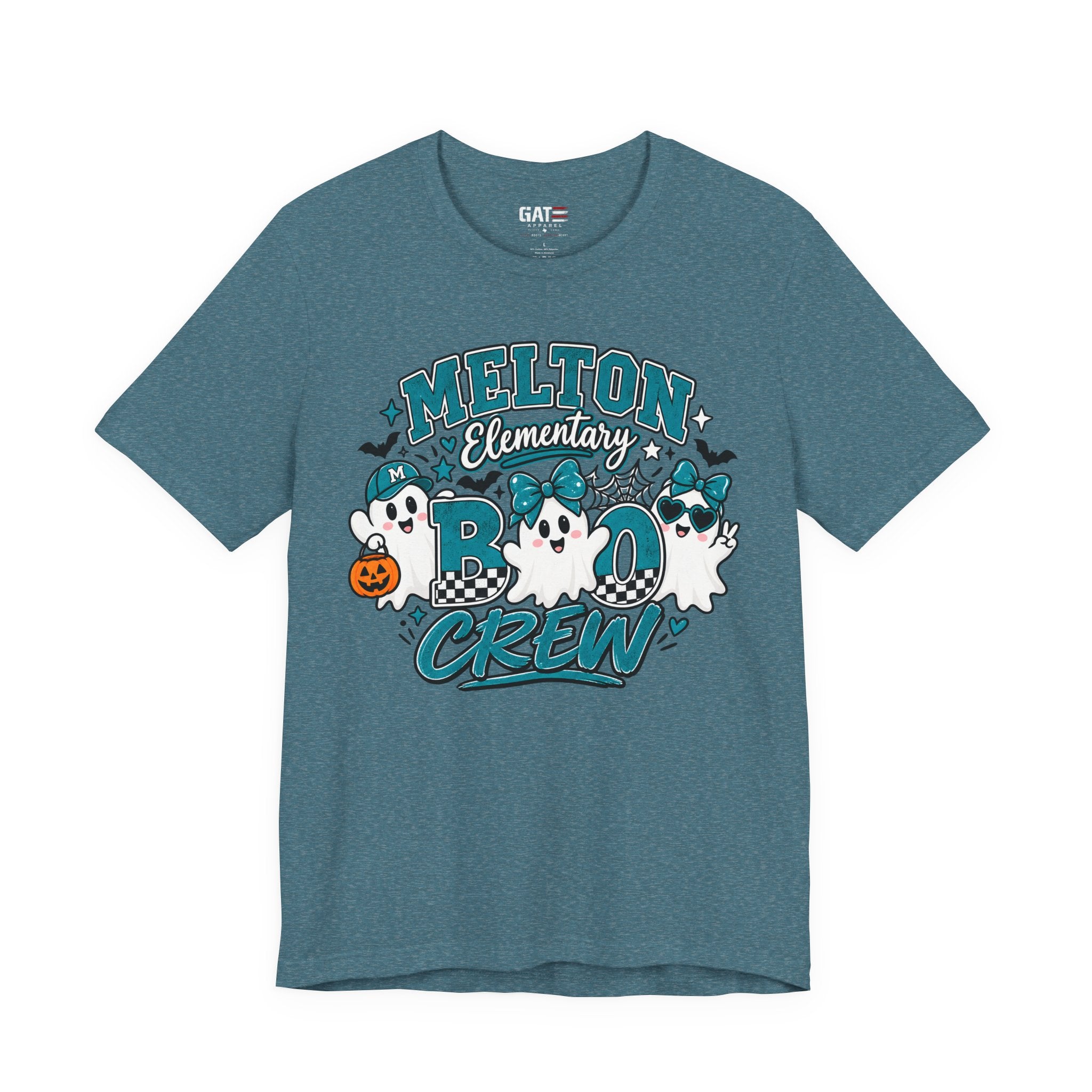 Melton Elementary Boo Crew T-Shirt — Cute Halloween Ghost School Tee