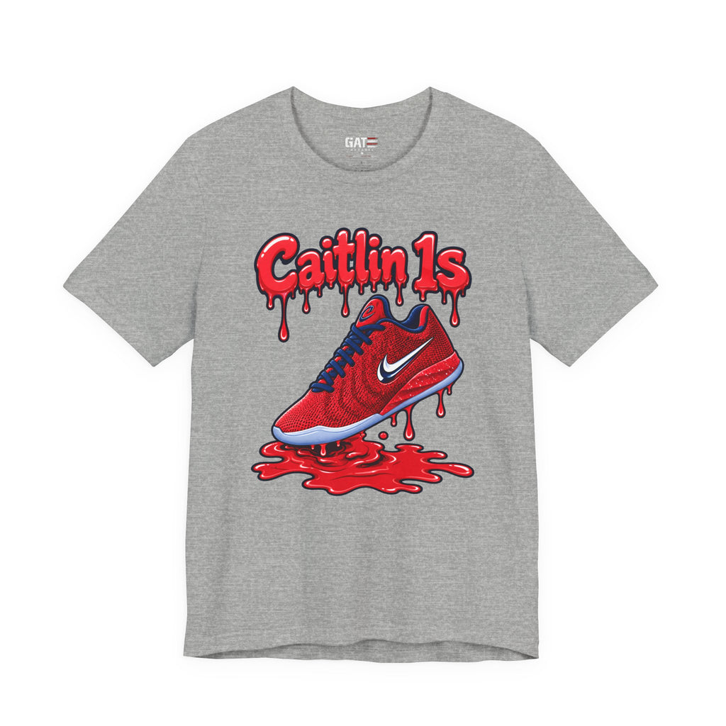 Caitlin Clark Caitlin 1s USA Reds Paint Sneaker Shirt