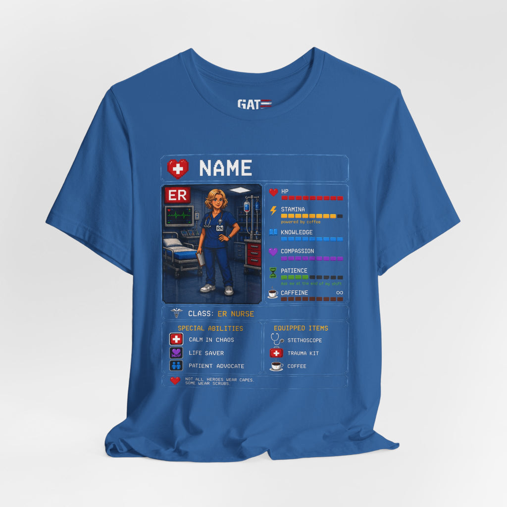 Custom ER Nurse RPG Character Shirt | Personalized Nurse Gift