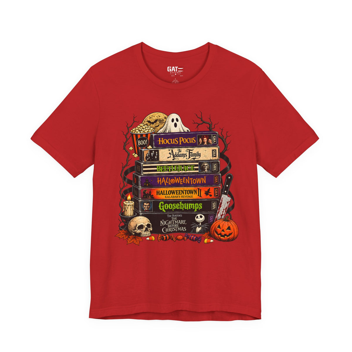 Halloween Movie Stack Shirt | Spooky Classics Tee