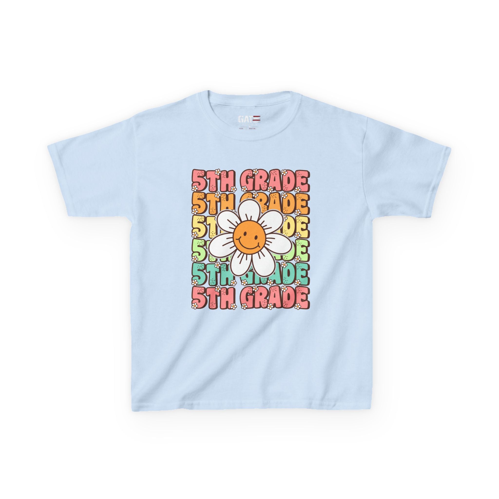 Custom Grade Level Shirt for Kids – Retro Daisy Back to School Tee