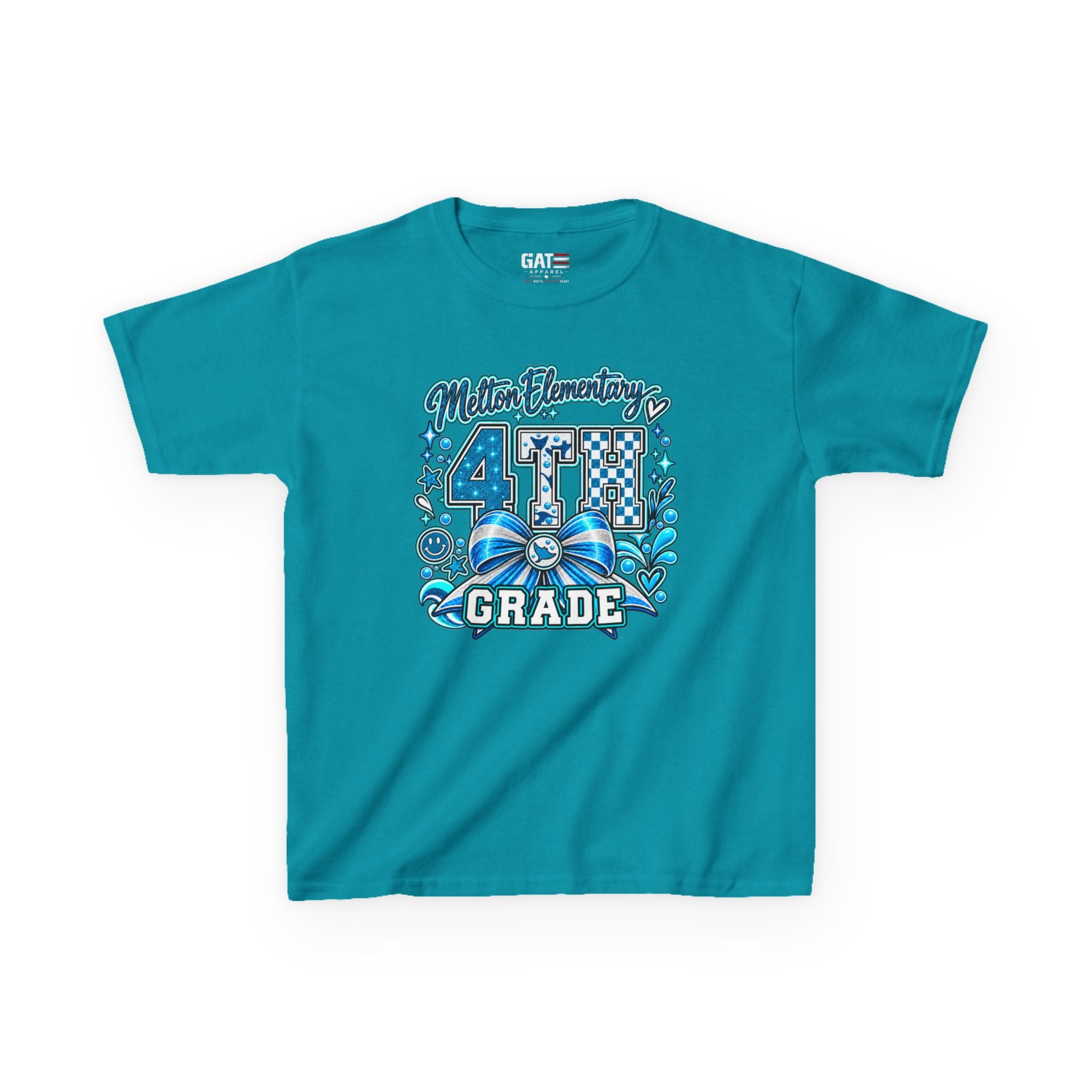 Melton 4th Grade Kids T‑Shirt — Ribbon Design