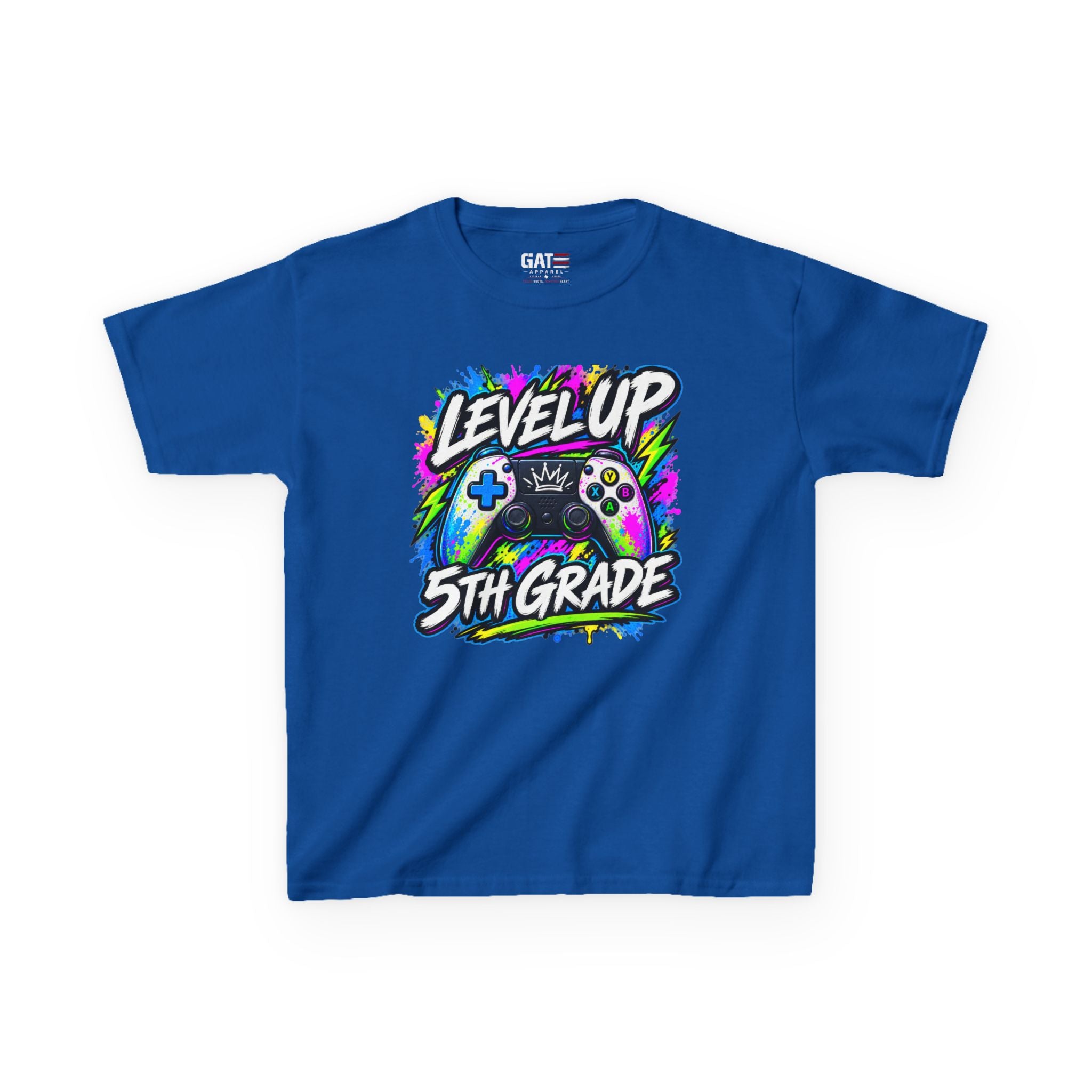 Personalized Grade Level Gamer Shirt – Level Up Kindergarten to 5th Grade Kids Tee