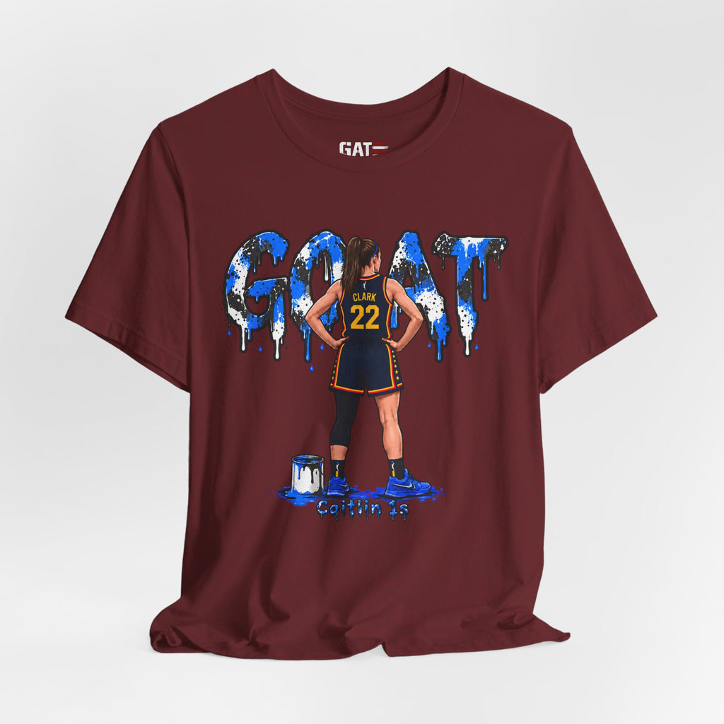 Caitlin Clark Caitlin 1s GOAT Blue Paint Sneaker Shirt