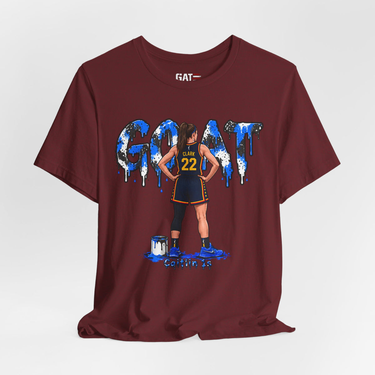 Caitlin Clark Caitlin 1s GOAT Blue Paint Sneaker Shirt