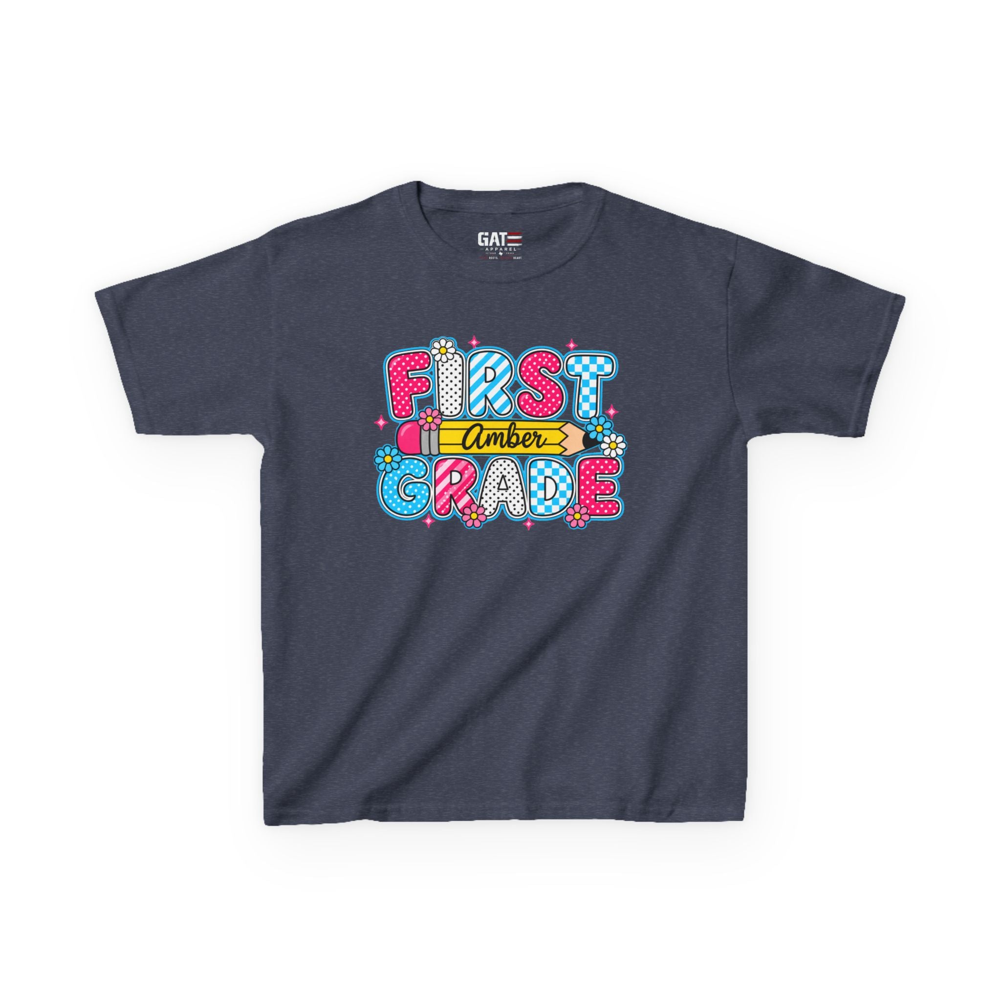 Custom Grade Level & Name Shirt for Kids – Personalized Back to School T-Shirt