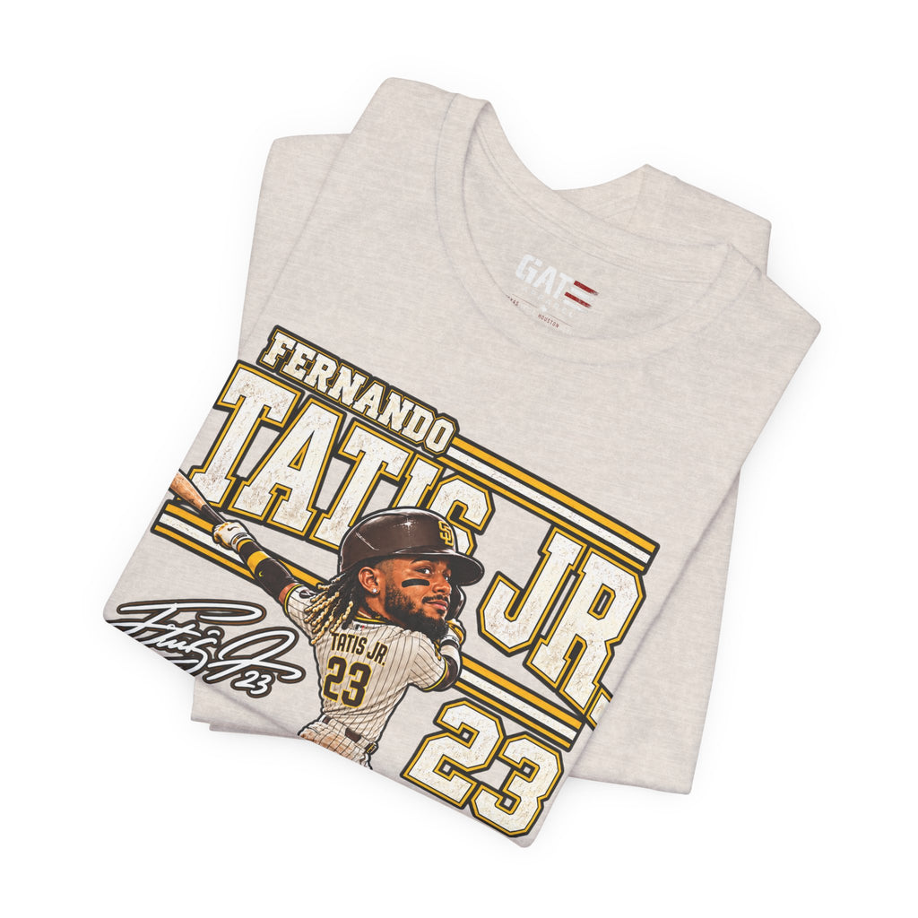 Fernando Tatis Jr. #23 Baseball Tee — Signed Cartoon Batter Design