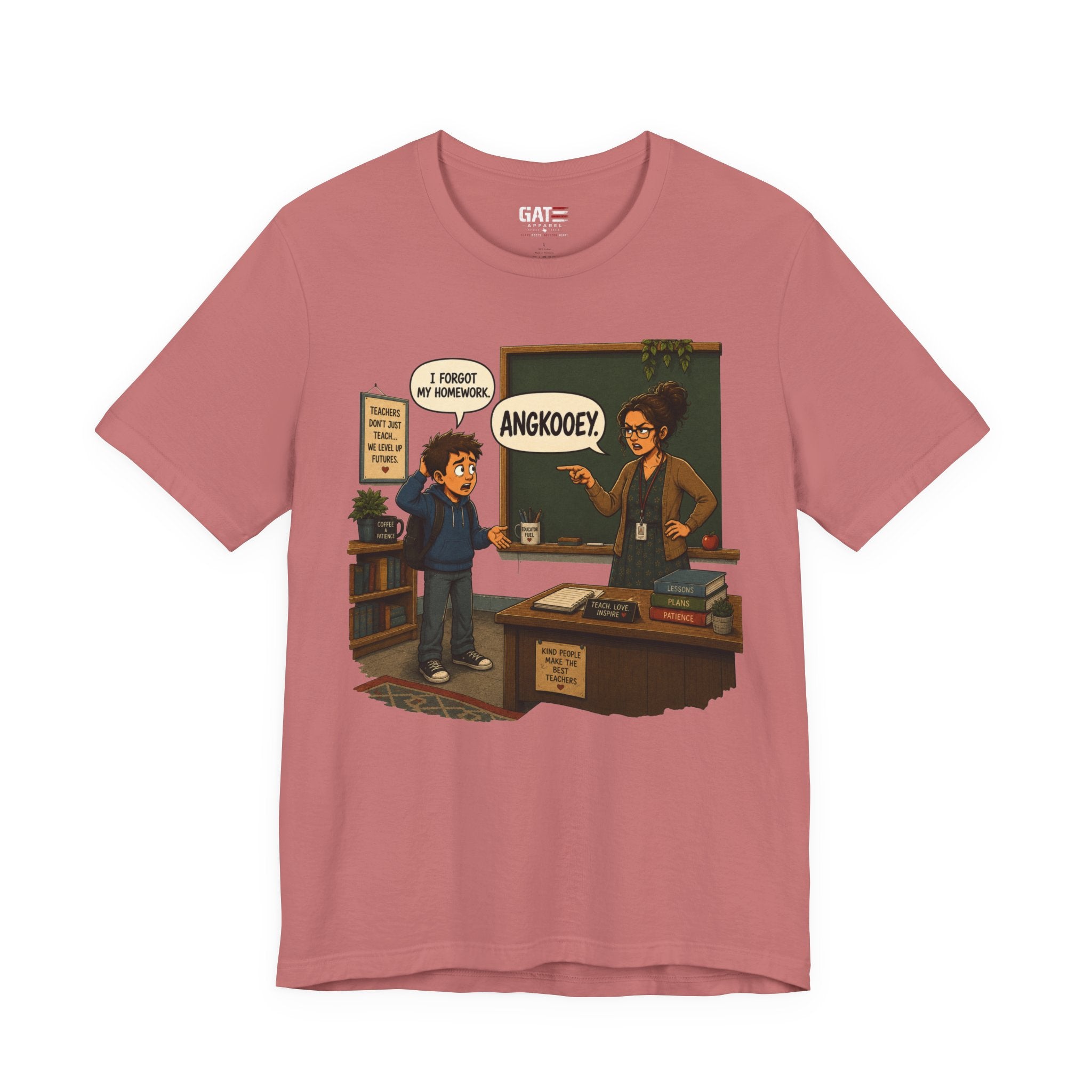 From|FromVille|Angkooey|Funny Horror Comedy Tee| Forgot Homework