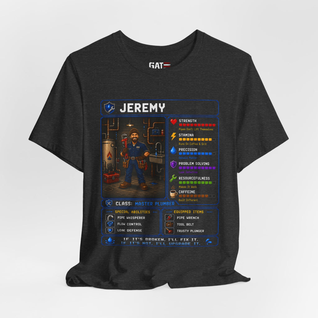 Custom Plumber RPG Character Shirt | Personalized Plumber Gift
