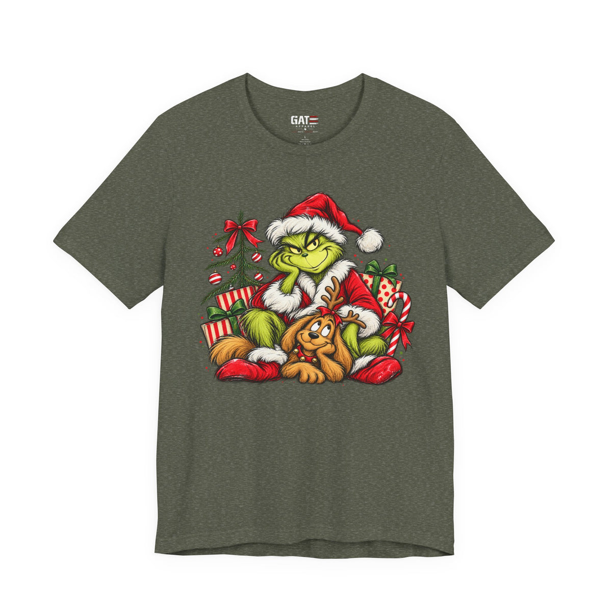 Grinch Christmas Graphic T-Shirt - product mockup view 13