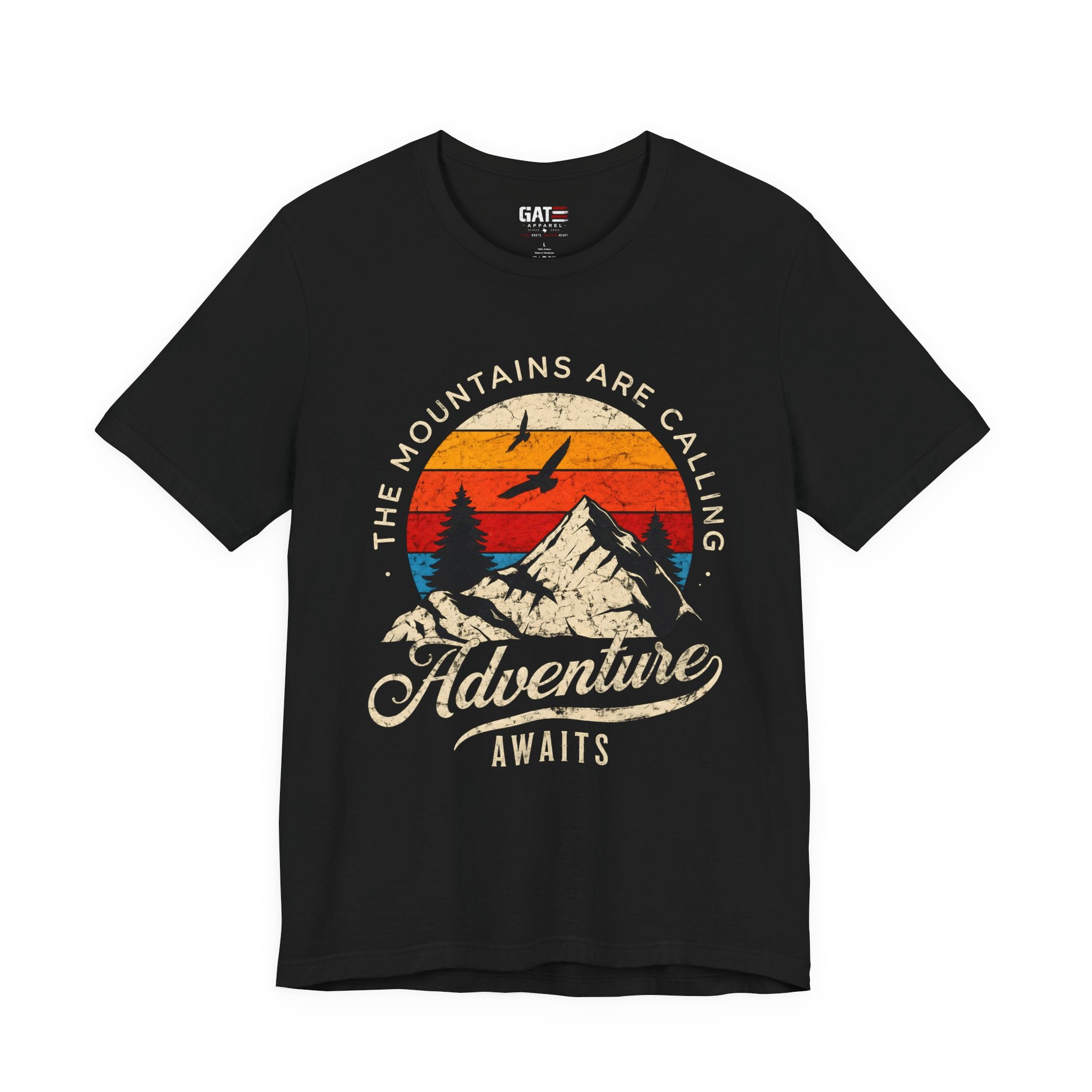 Mountain Adventure Shirt, The Mountains Are Calling Adventure Awaits Tee, Vintage Hiking T Shirt, Camping Shirt, Outdoor Lover Gift, Nature