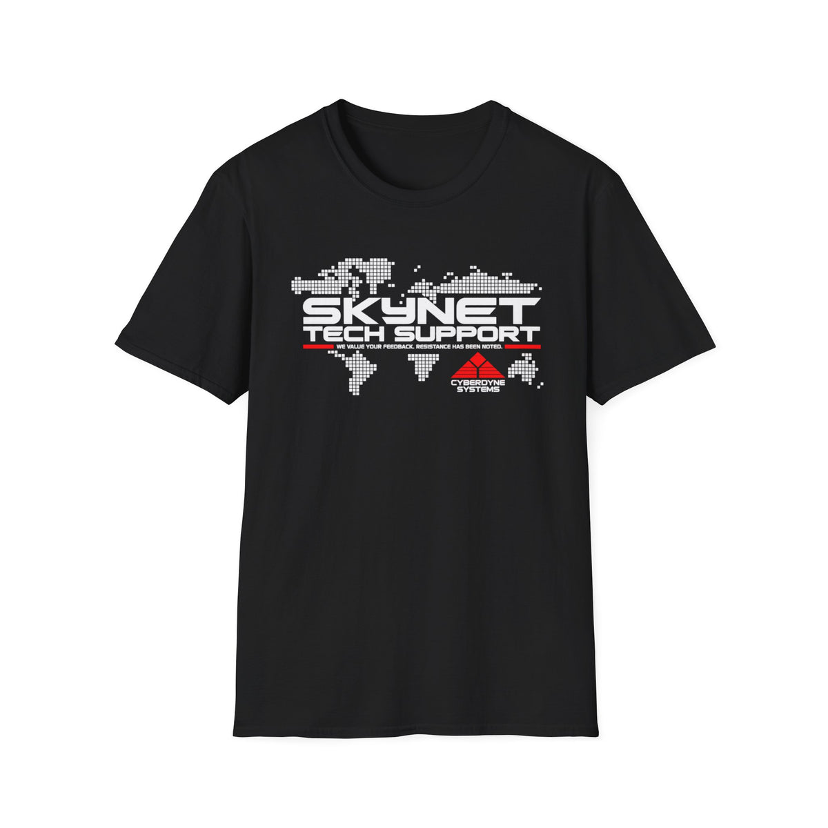 A.I. Skynet Tech Support retro futuristic graphic T-shirt