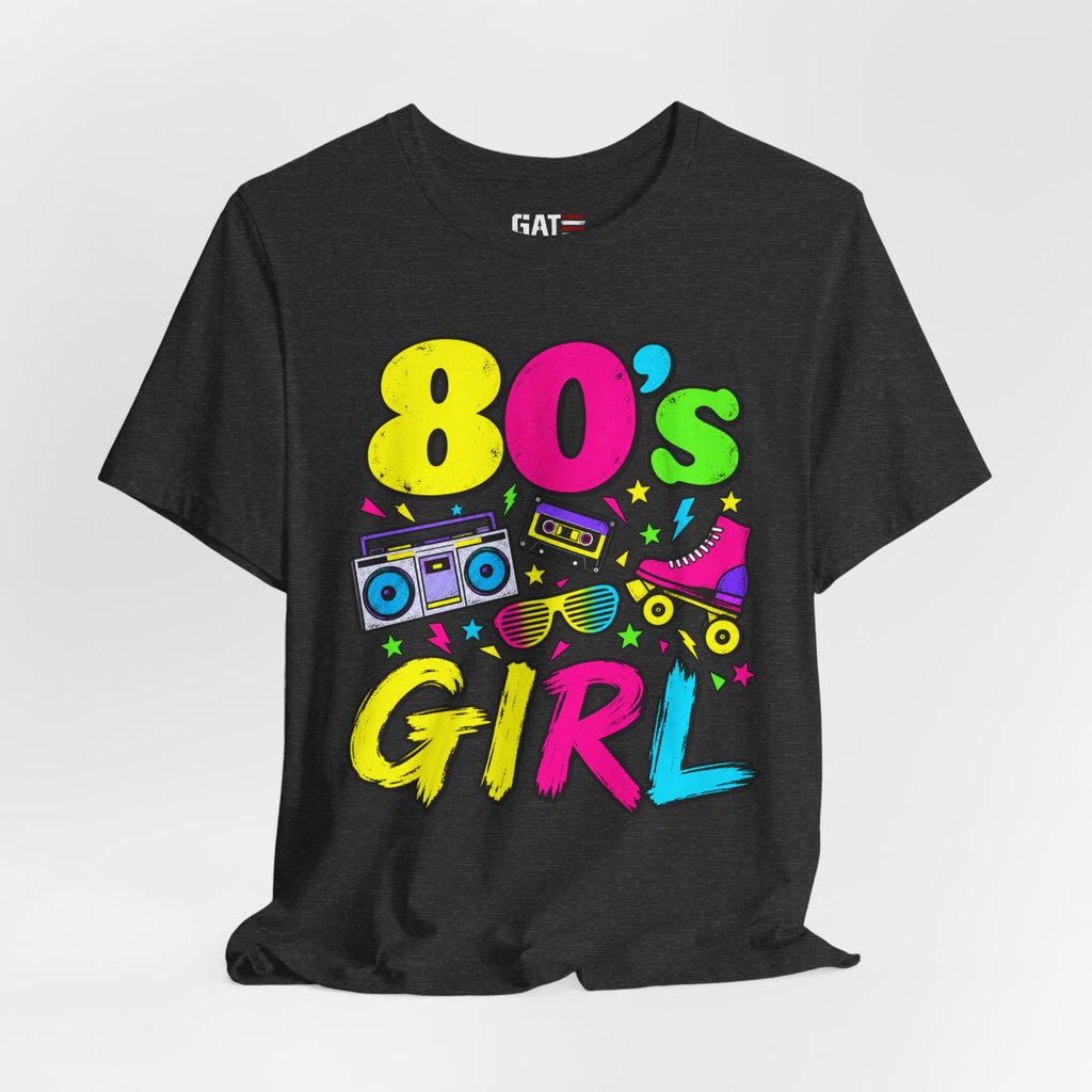 80s Girl retro neon boombox graphic T-shirt - product image 12