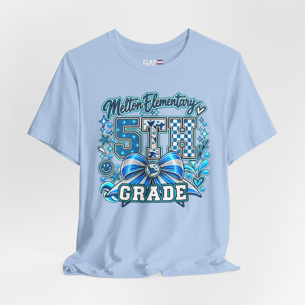 Melton 5th Grade School T‑Shirt — Bow Design