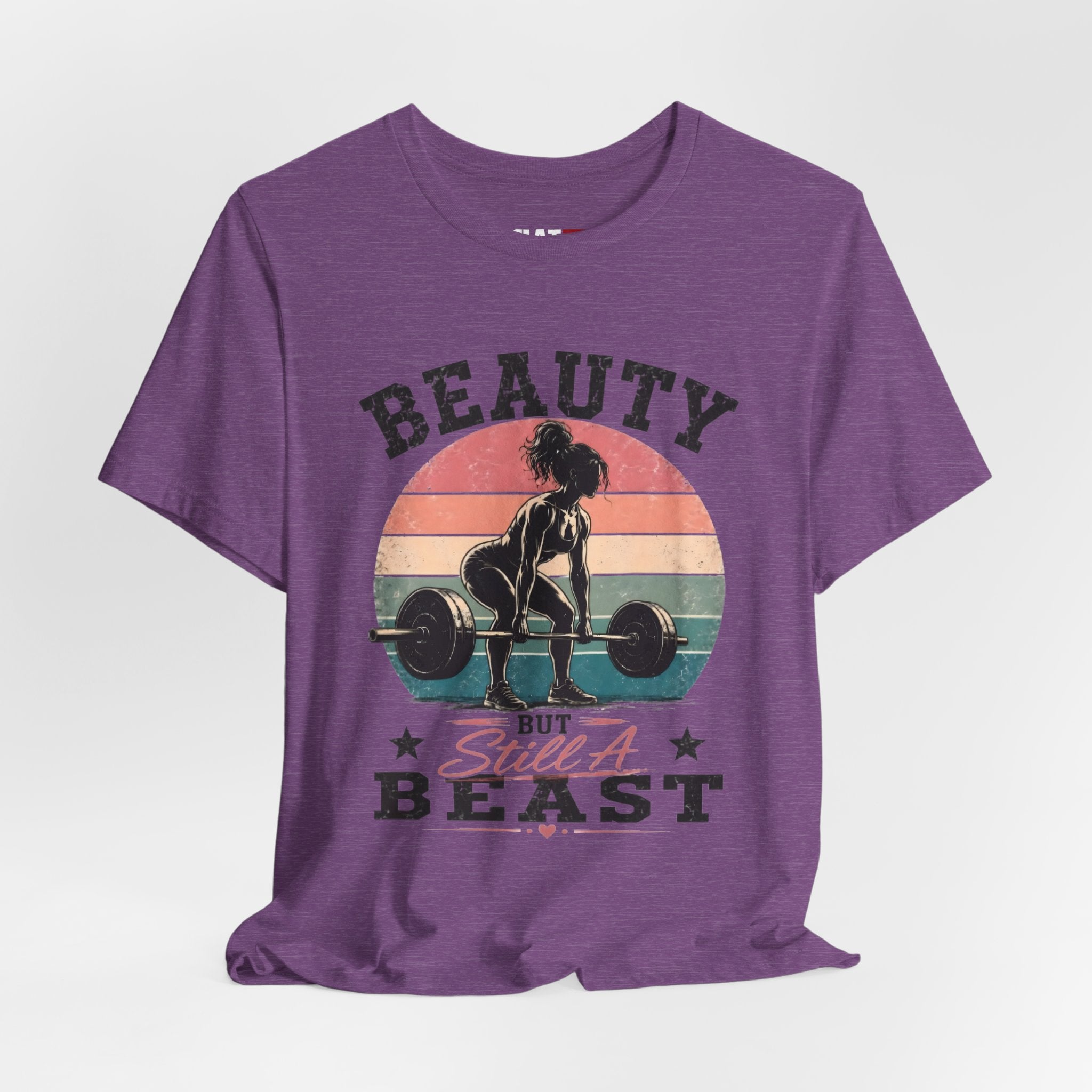 Beauty But Still A Beast Shirt, Retro Gym Shirt for Women, Weightlifting Tee, Fitness Gift, Cute Workout Shirt