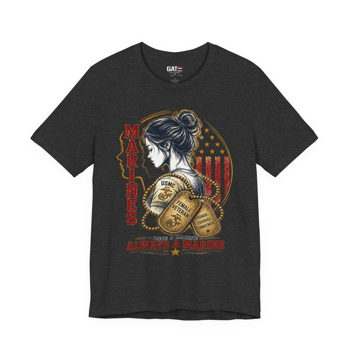 Female Marine Veteran Shirt | Once a Marine Always a Marine
