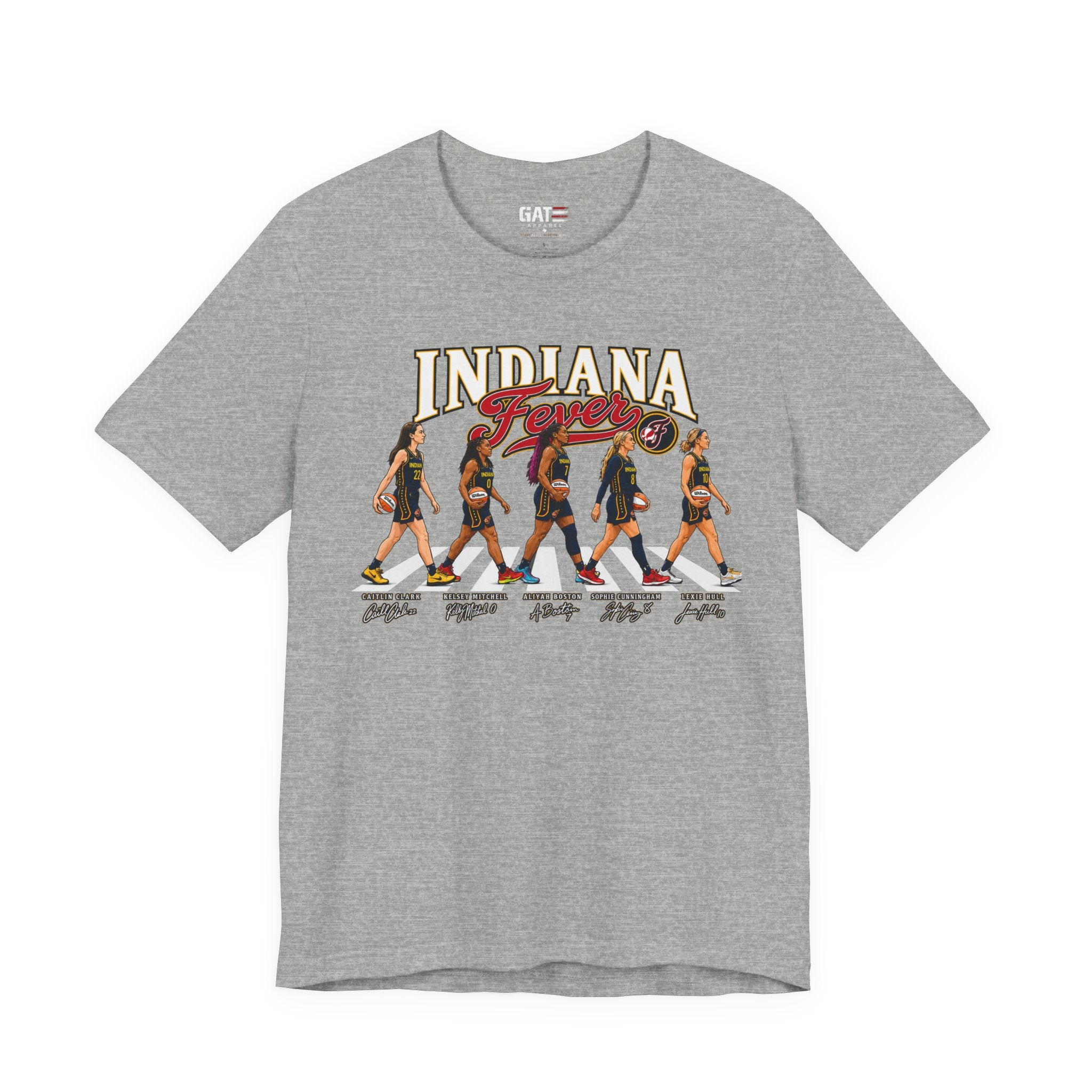 Indiana Fever Team Shirt|Caitlin Clark|Sophie Cunningham Retro Abbey Road Basketball Tee