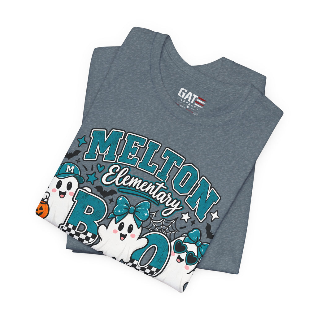 Melton Elementary Boo Crew T-Shirt — Cute Halloween Ghost School Tee