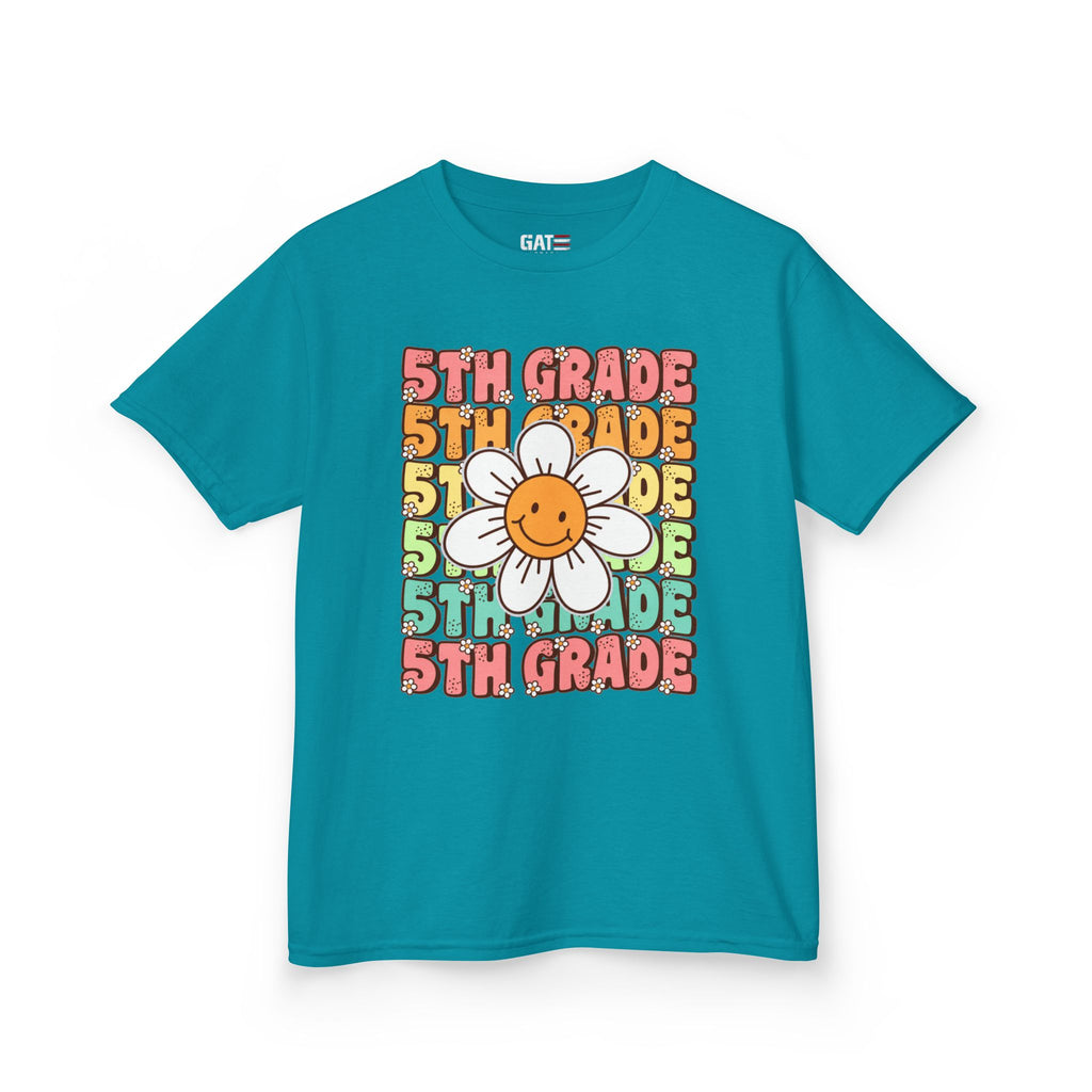 Custom Grade Level Shirt for Kids – Retro Daisy Back to School Tee