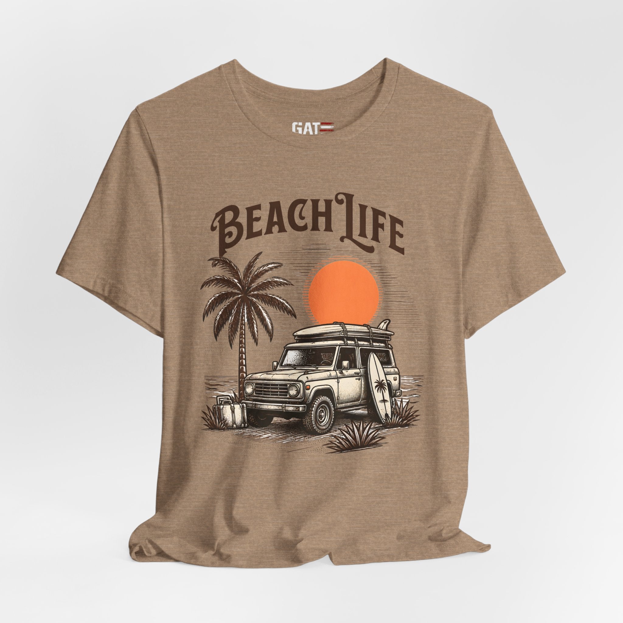 Beach Life Shirt, Retro VW Bus T Shirt, Vintage Camper Van Tee, Coastal Vacation Shirt, Summer Beach Graphic Tee, Surf Style Shirt, Van Life
