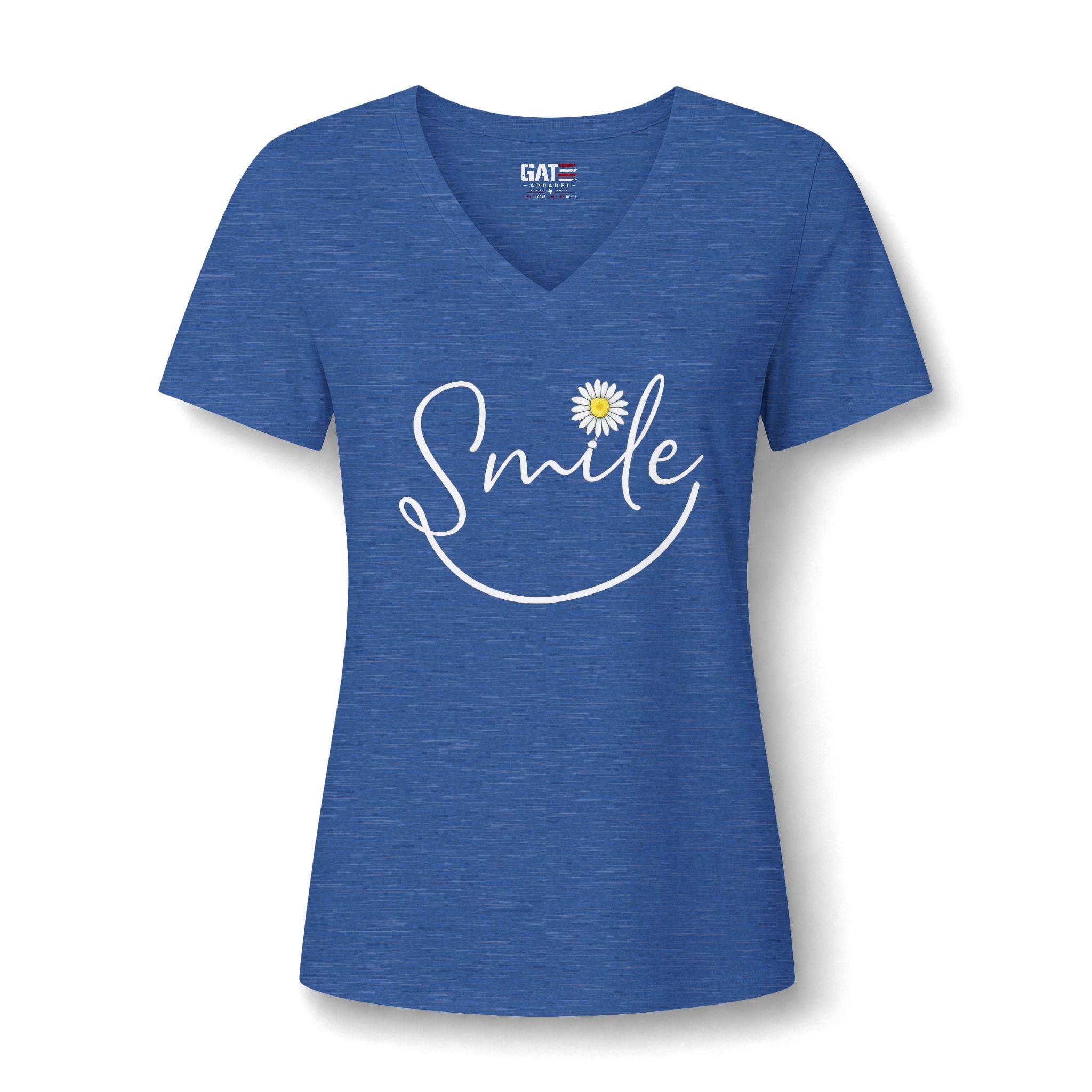 Smile Daisy V-Neck Tee