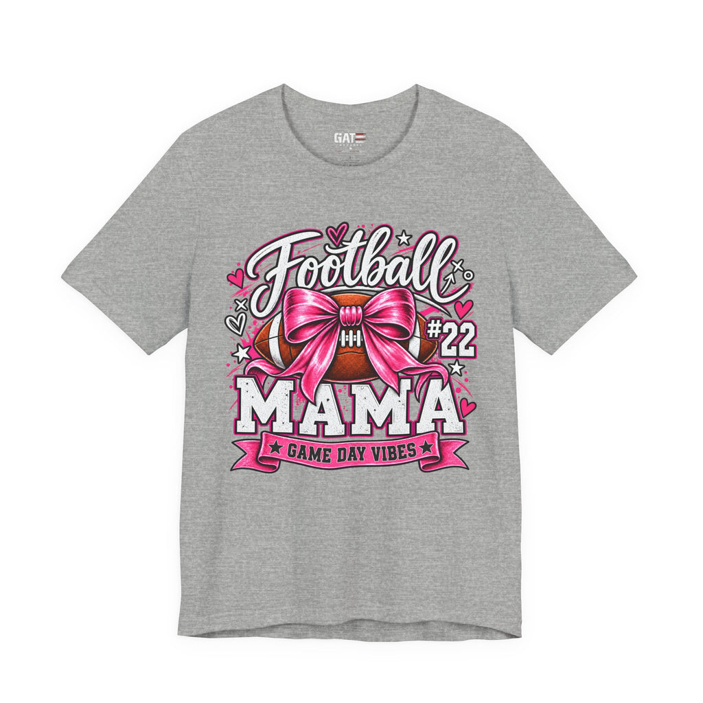 Football Mom Personalized Shirt Custom Player Name Number Helmet Game Day Tee