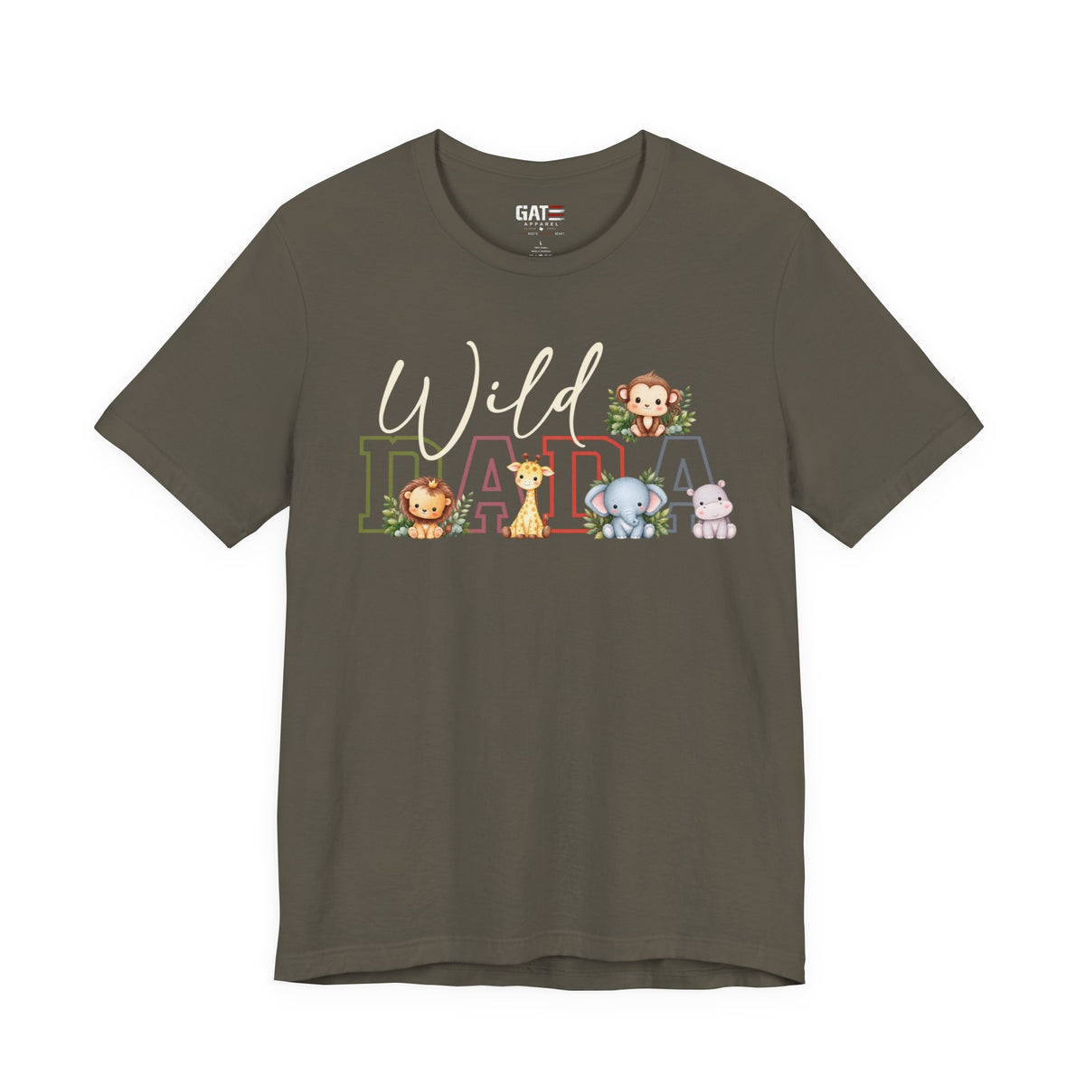 Wild Dada Safari Animals Tee – Cute Jungle Baby Animal Graphic Shirt - product image 10