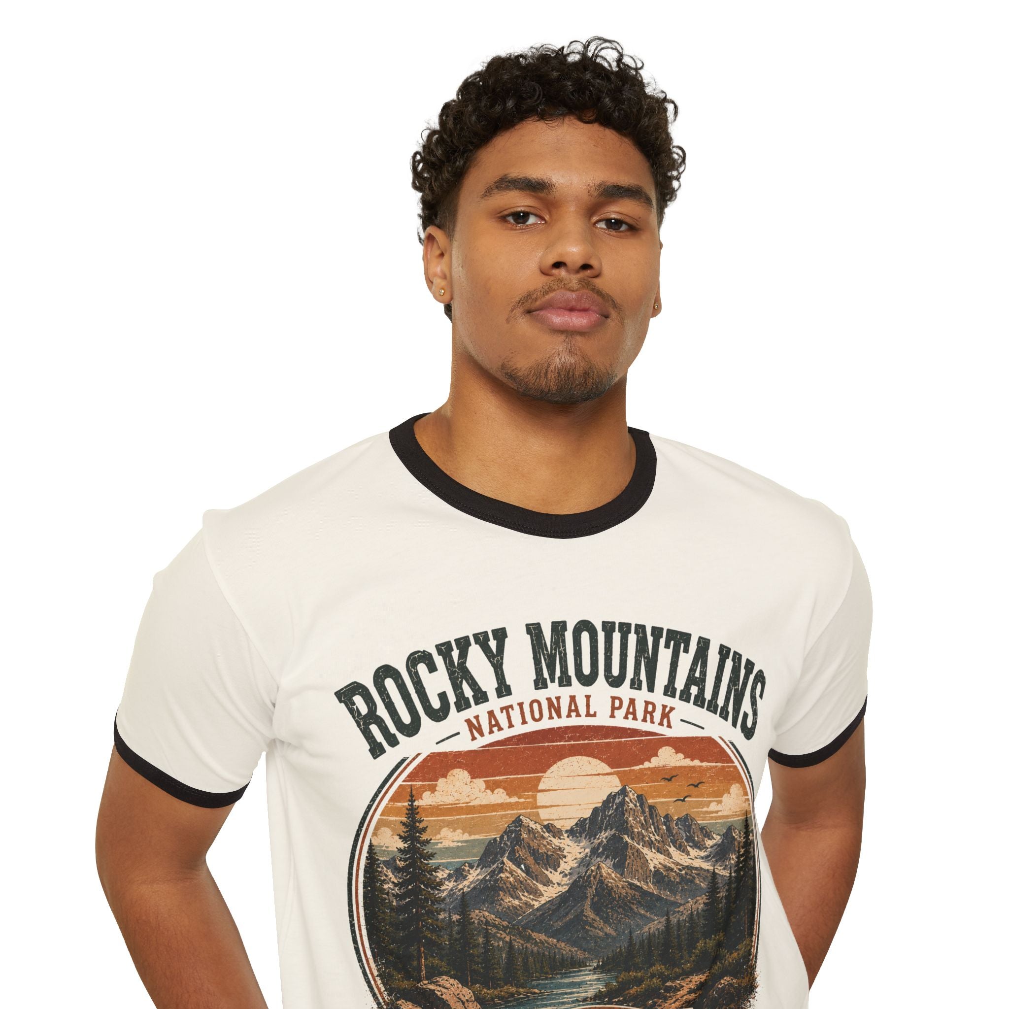 Rocky Mountains National Park Colorado Vintage Ringer T-Shirt