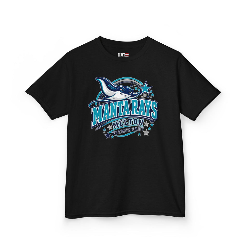 Melton Kids Tee Mantarays School T-Shirt — Melton Elementary Mascot Tee