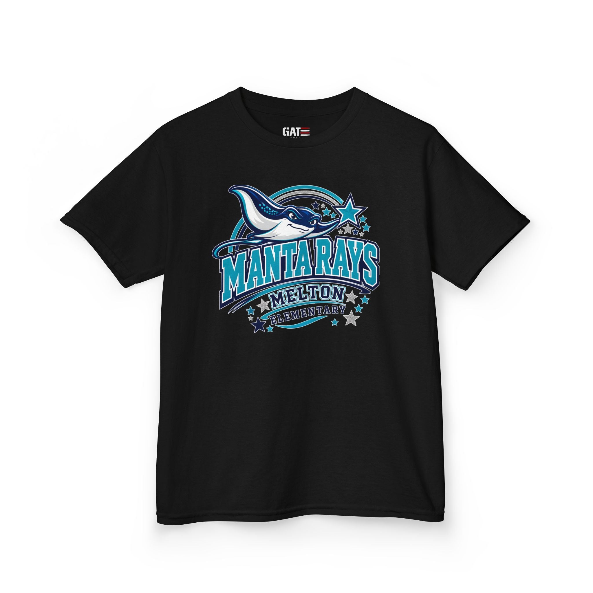 Melton Kids Tee Mantarays School T-Shirt — Melton Elementary Mascot Tee