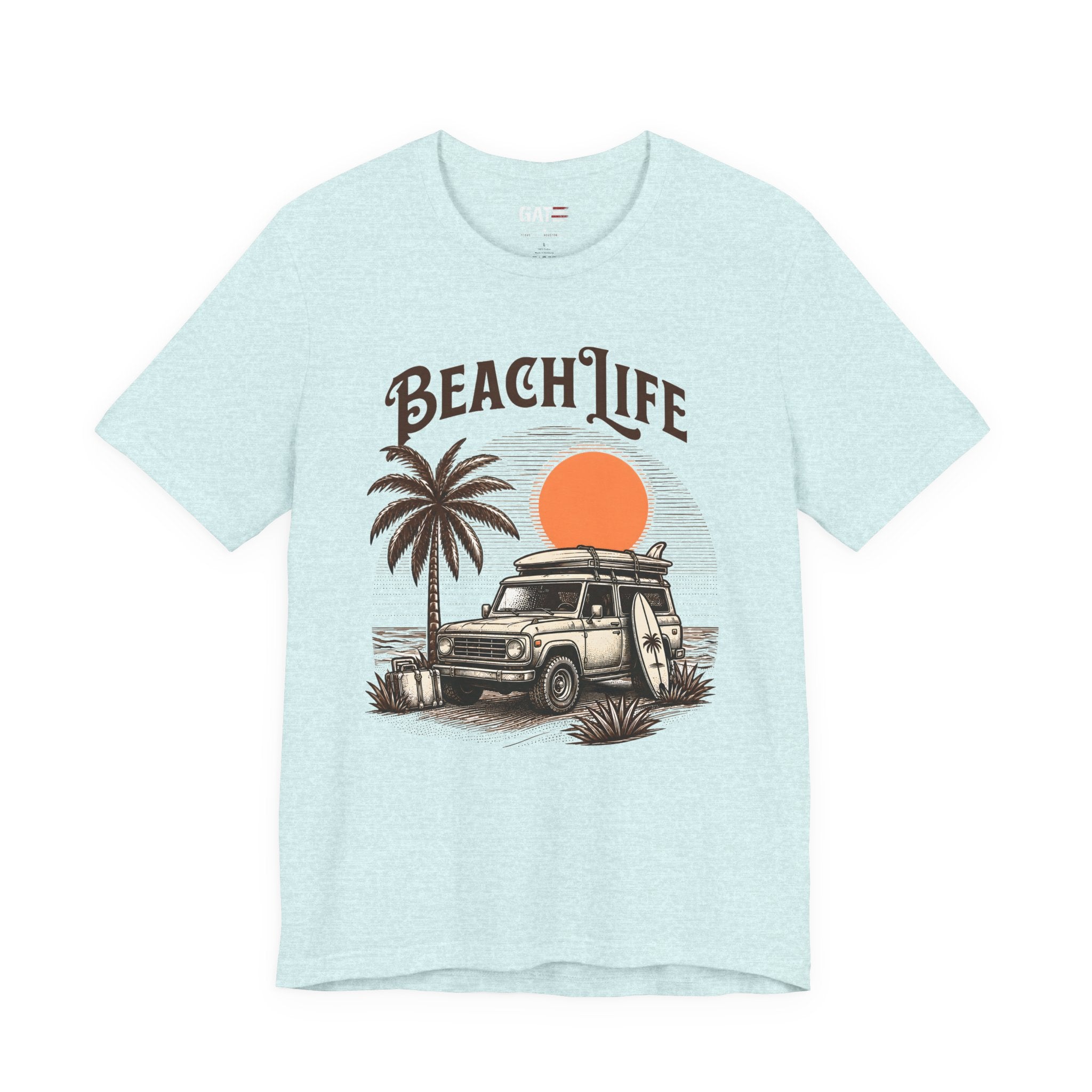 Beach Life Shirt, Retro VW Bus T Shirt, Vintage Camper Van Tee, Coastal Vacation Shirt, Summer Beach Graphic Tee, Surf Style Shirt, Van Life