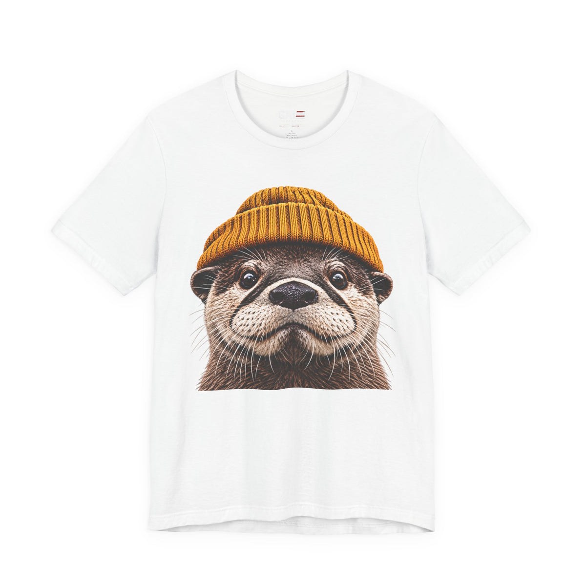 Cute Otter Wearing Beanie Wildlife Graphic T-Shirt - product image 5
